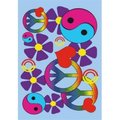 La Rug, Fun Rugs La Rug FT-118 3958 39 in. x 58 in. Fun Time Lovely Peace Area Rug - Multi Colored FT-118 3958